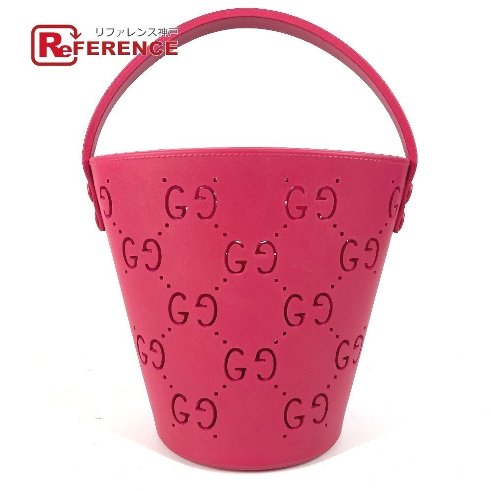 GUCCI GG Bucket Bag Boston Handbag Pink